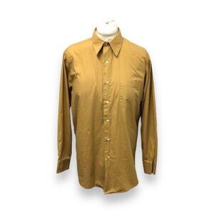 Alexander Julian Colours Mens Button-Up Shirt M 15-15.5 32/33 Gold